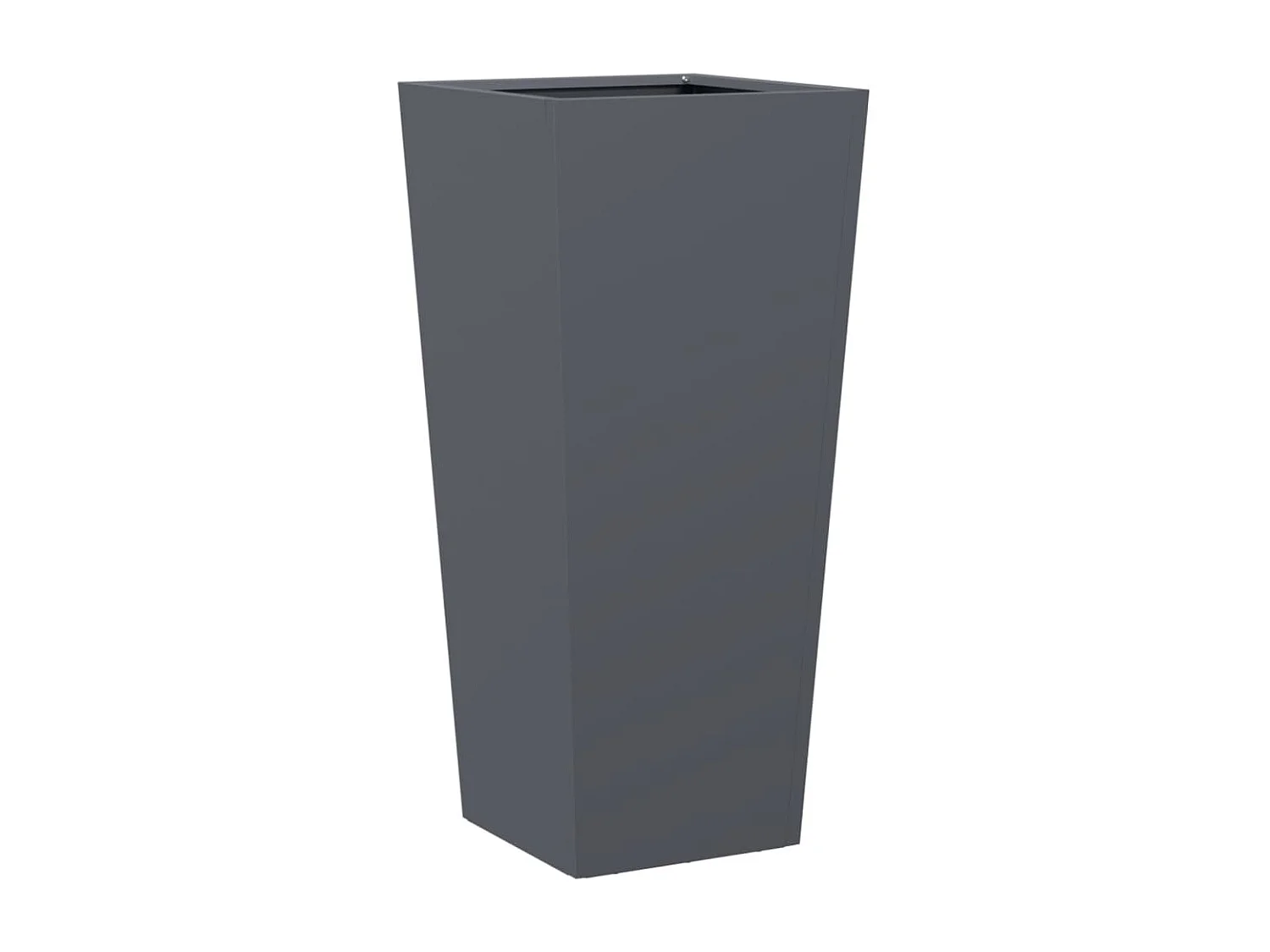 Jardinière anthracite 35x35x75 cm acier