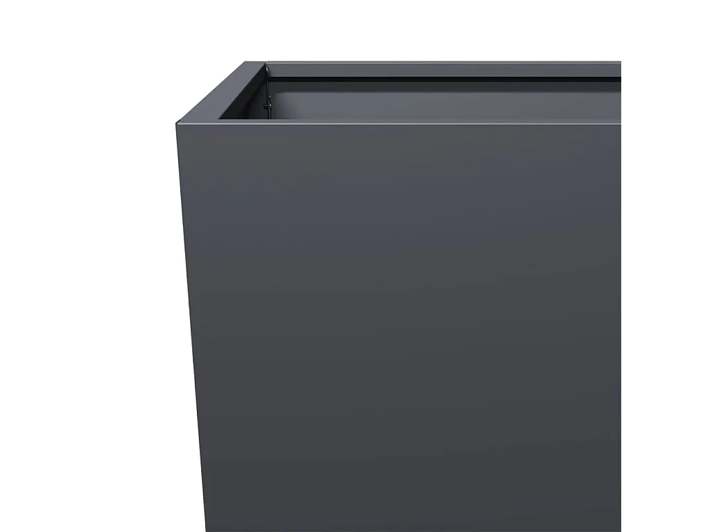 Jardinière anthracite 35x35x75 cm acier