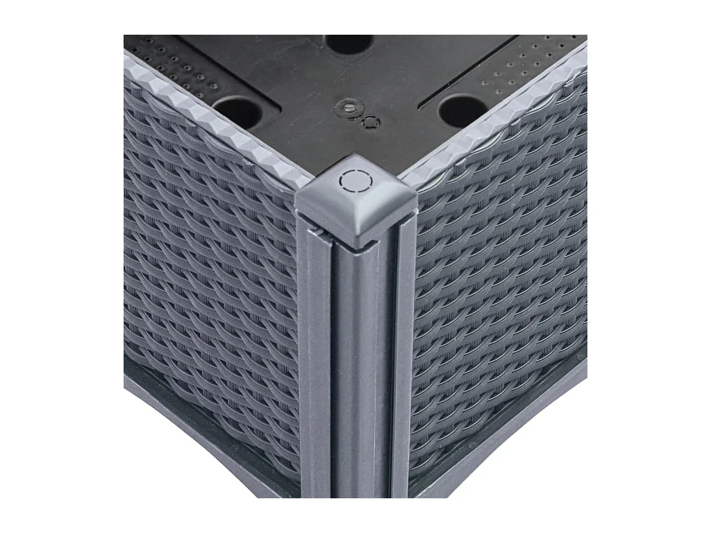 Jardinière avec treillis bleu gris 160x120x142 cm PP