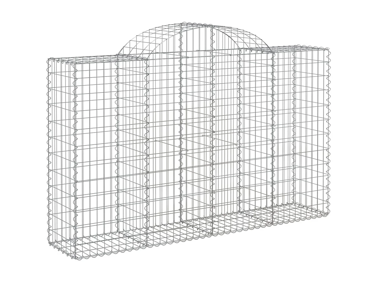 Paniers à gabions arqués 40 pcs 200x50x120/140 cm Fer galvanisé