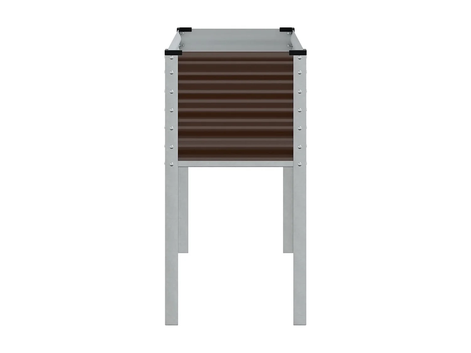 Jardinière marron 100x41x90 cm acier