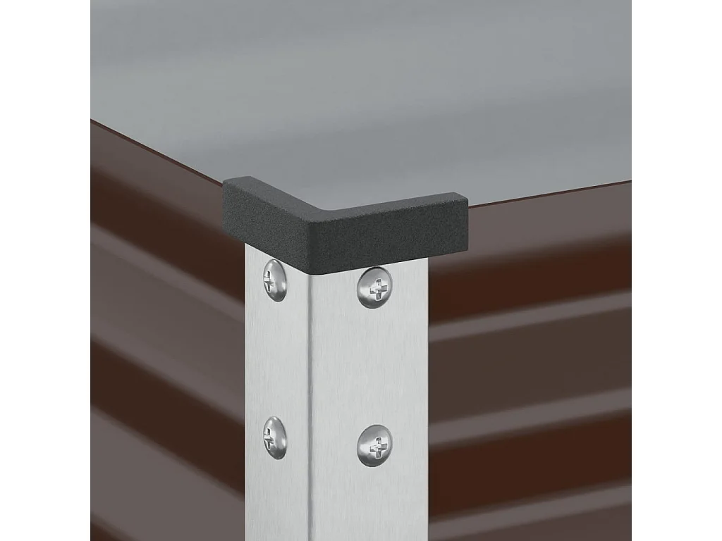 Jardinière marron 100x41x90 cm acier