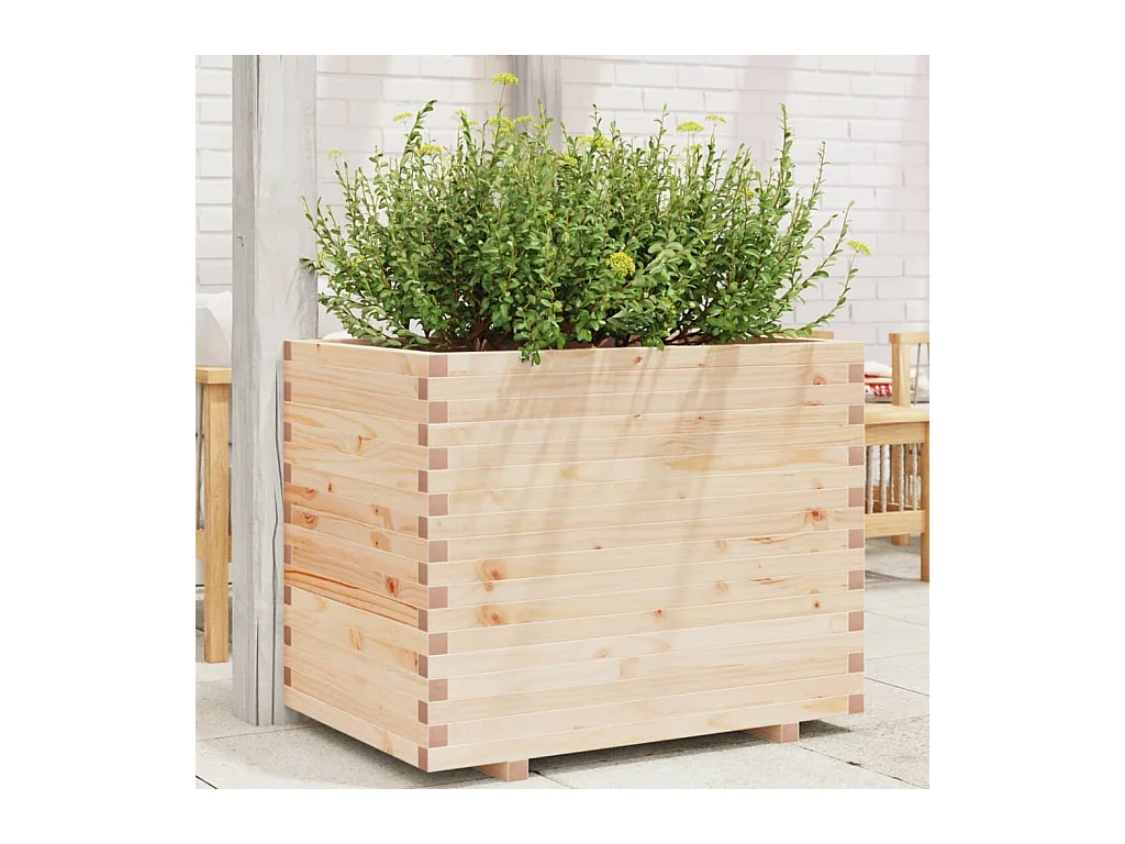 Fioriera da Giardino 90x60x72 cm in Legno Massello di Pino