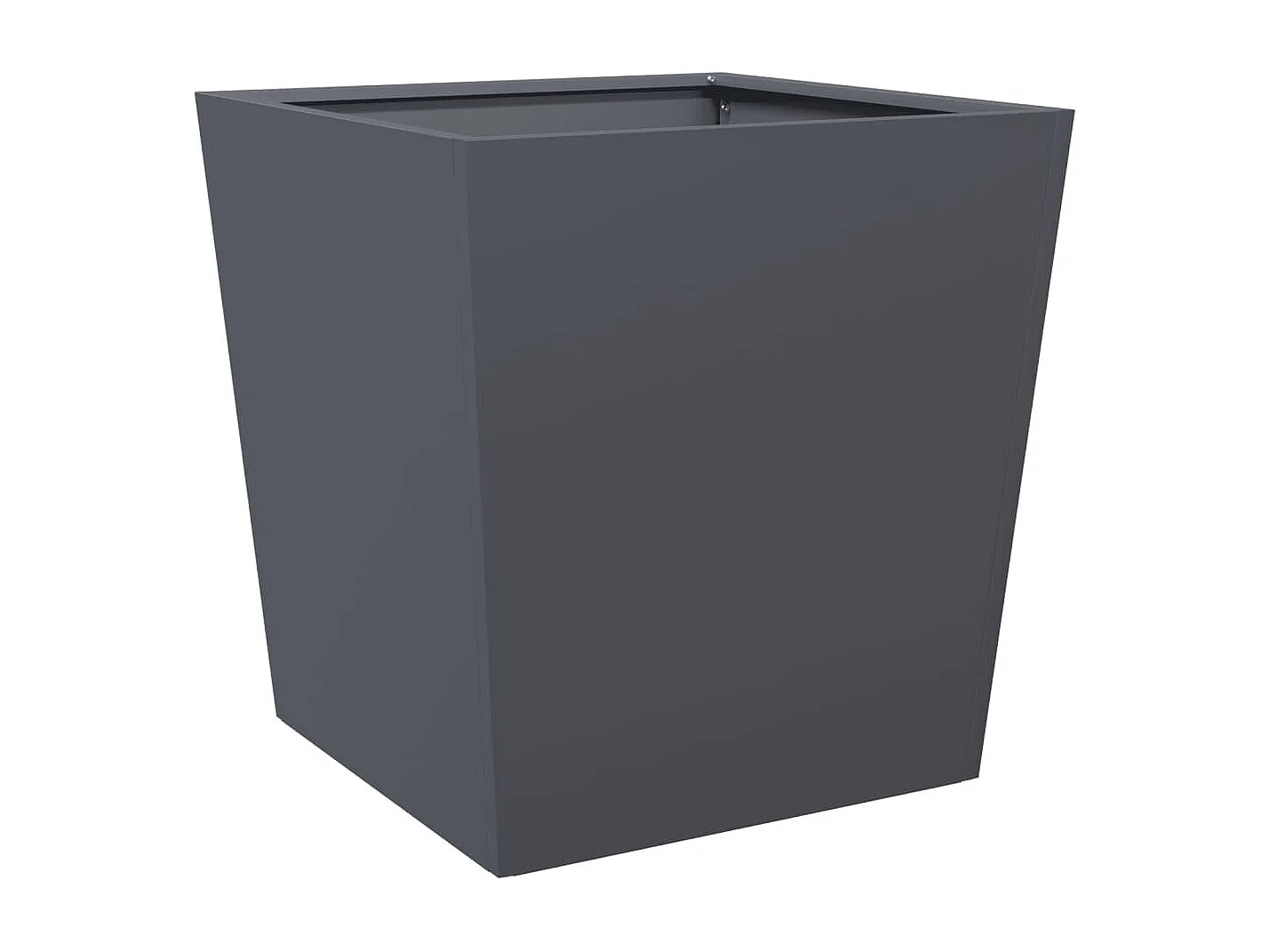 Jardinières 2 pcs anthracite 50x50x50 cm acier