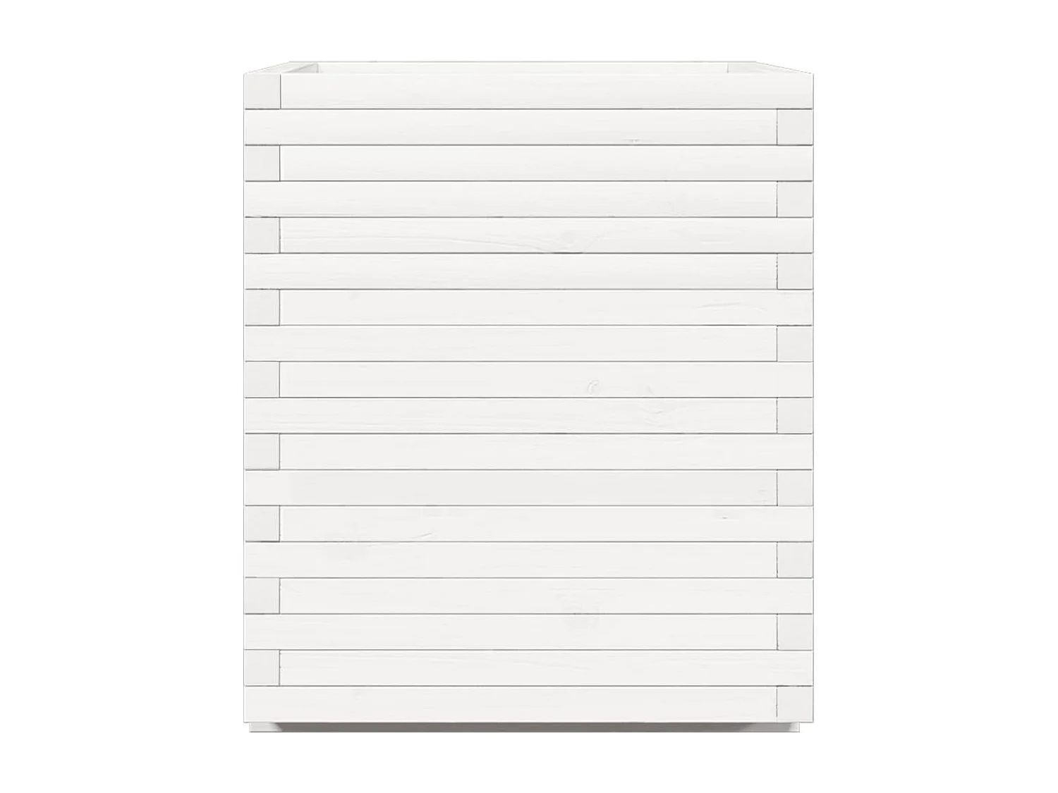 Jardinière blanc 90x60x72,5 cm bois de pin massif