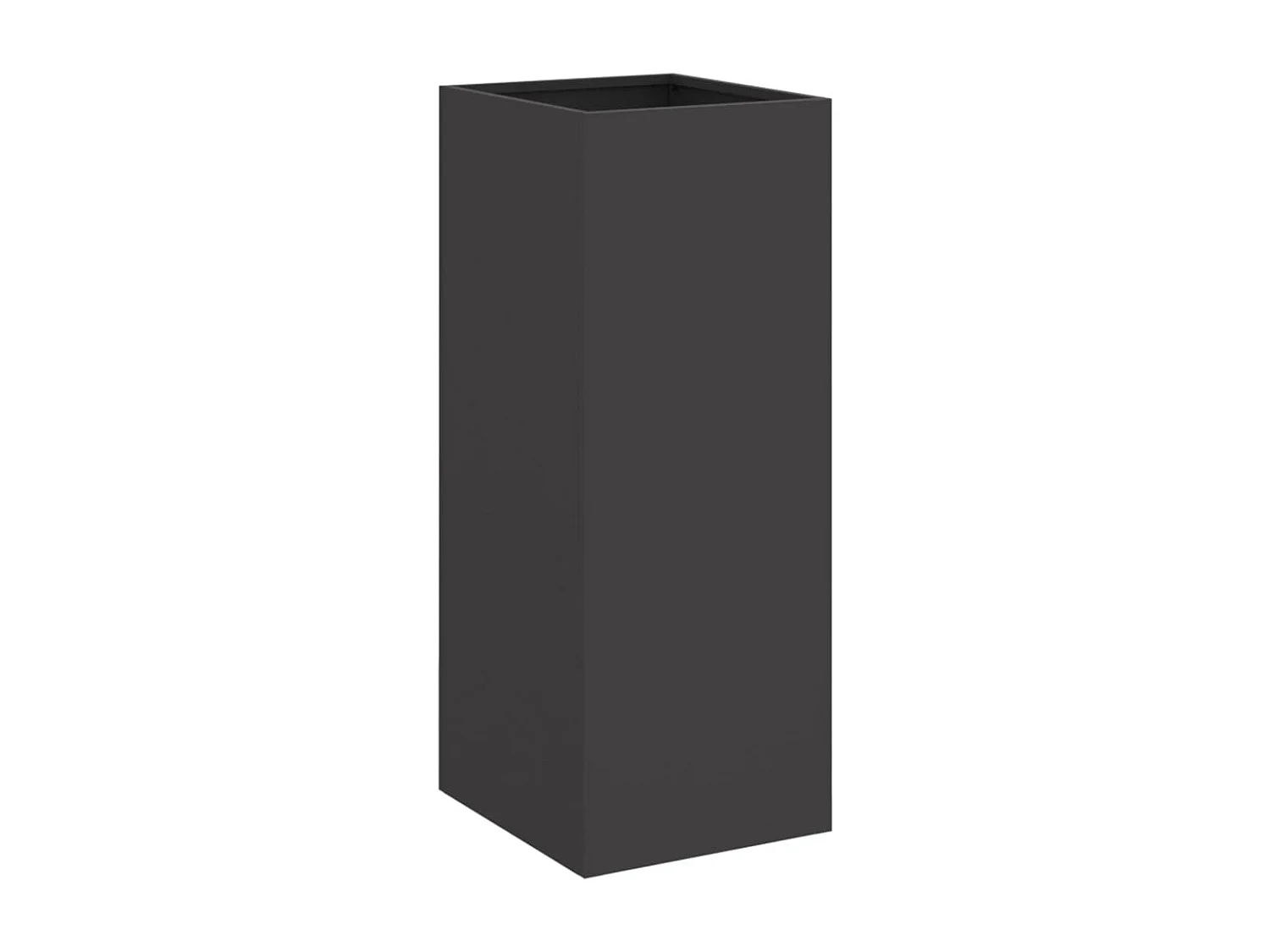 Pflanzkübel Schwarz 32x29x75 cm Stahl