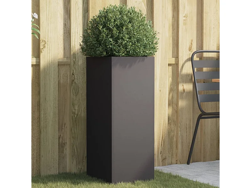 Jardinière noir 32x29x75 cm acier