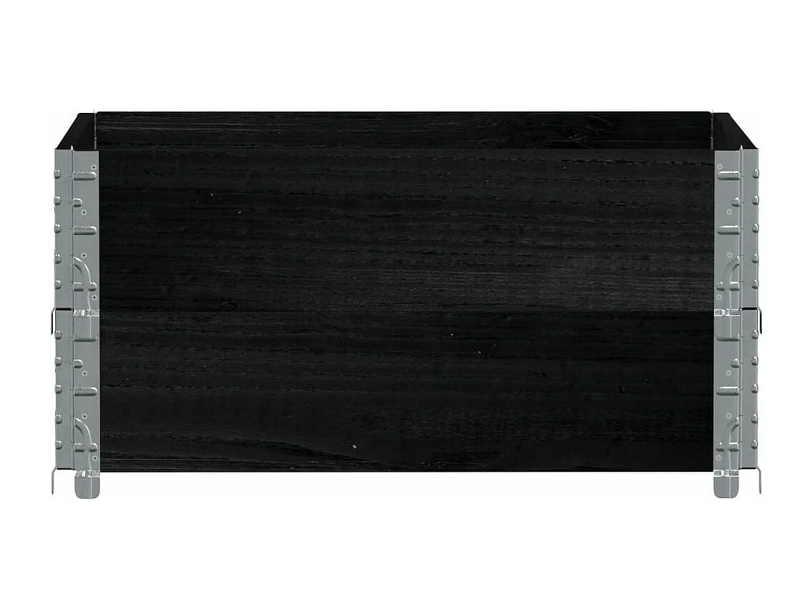 Fioriera da Giardino Nera 80x60 cm in Legno Massello di Pino