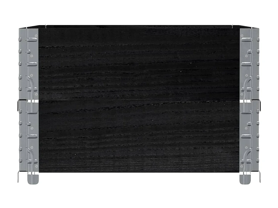 Fioriera da Giardino Nera 80x60 cm in Legno Massello di Pino