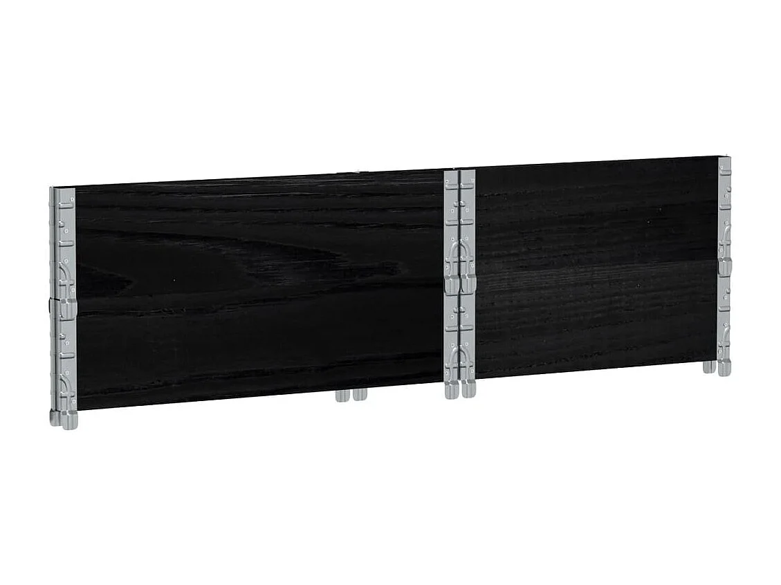 Fioriera da Giardino Nera 80x60 cm in Legno Massello di Pino