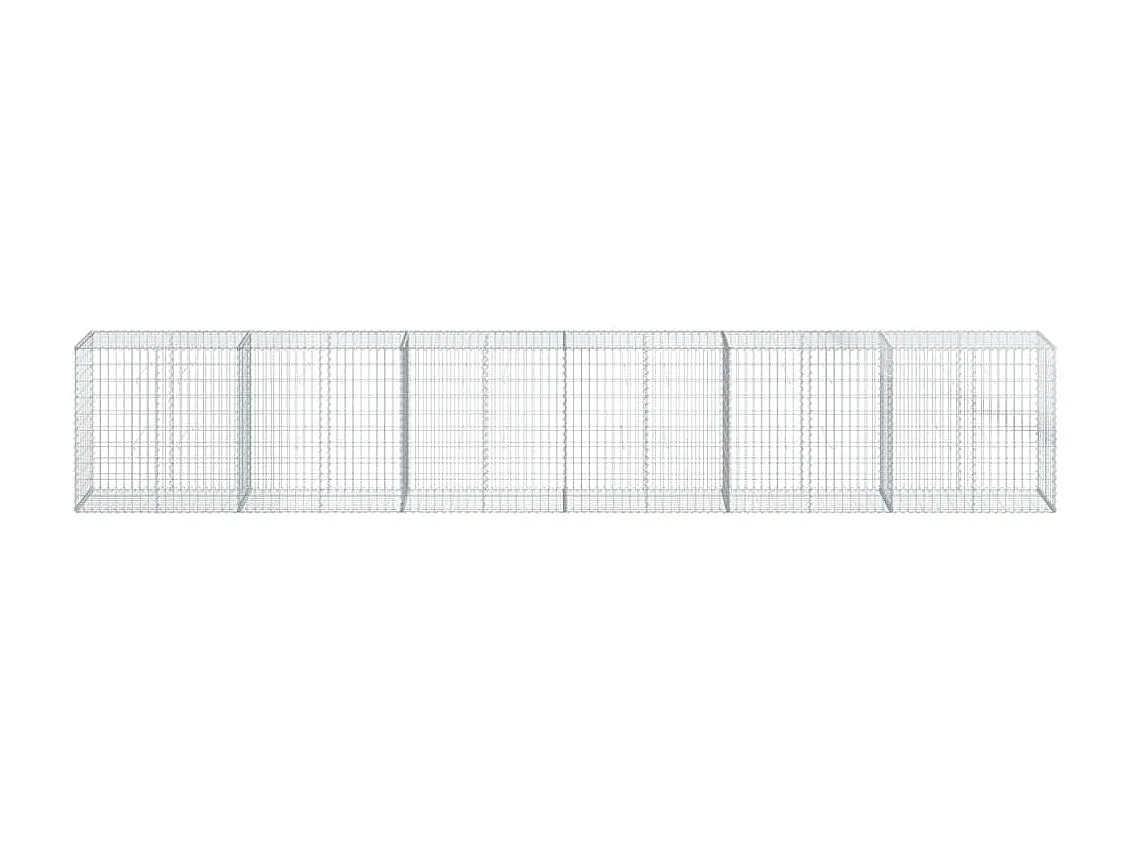 Panier gabion avec couvercle 600x50x100 cm fer galvanisé