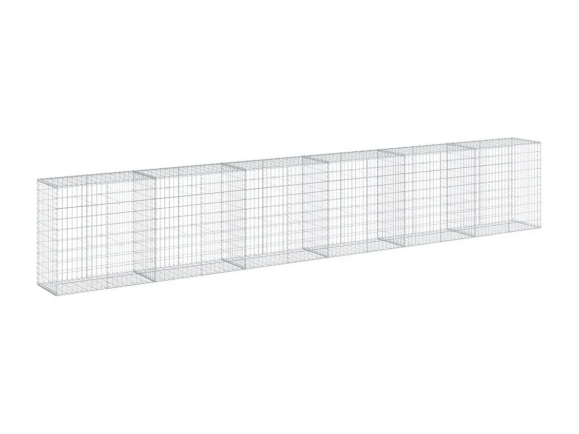 Panier gabion avec couvercle 600x50x100 cm fer galvanisé