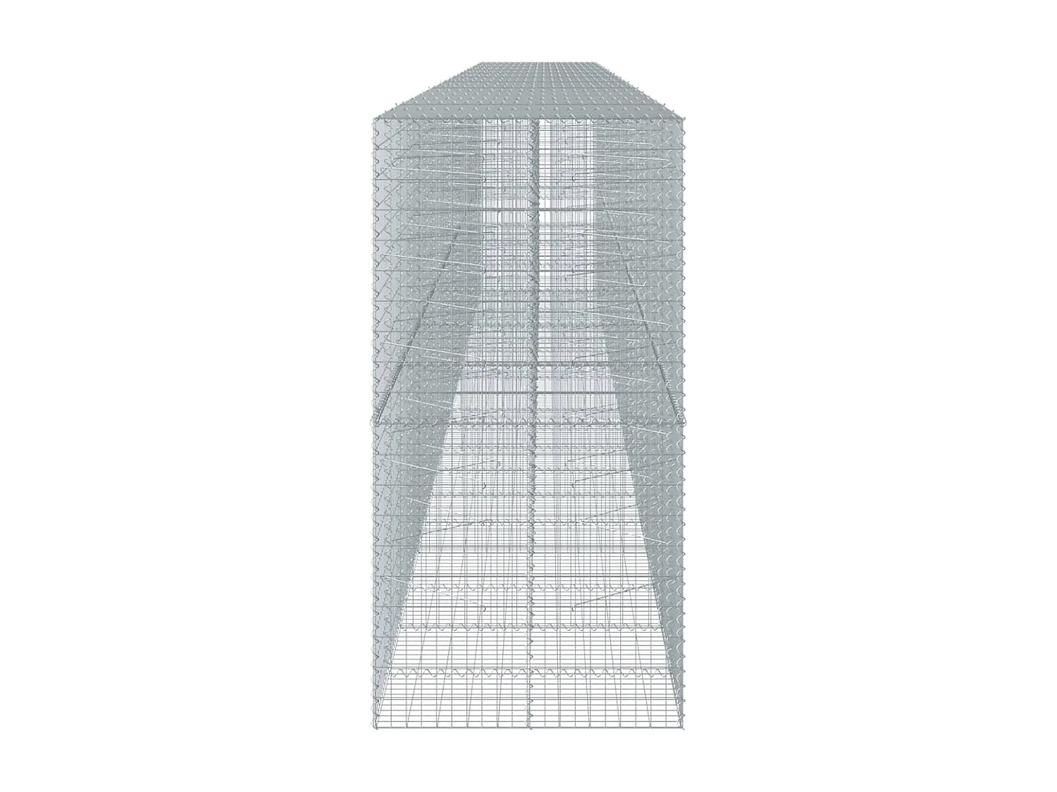 Panier gabion avec couvercle 1000x100x200 cm fer galvanisé