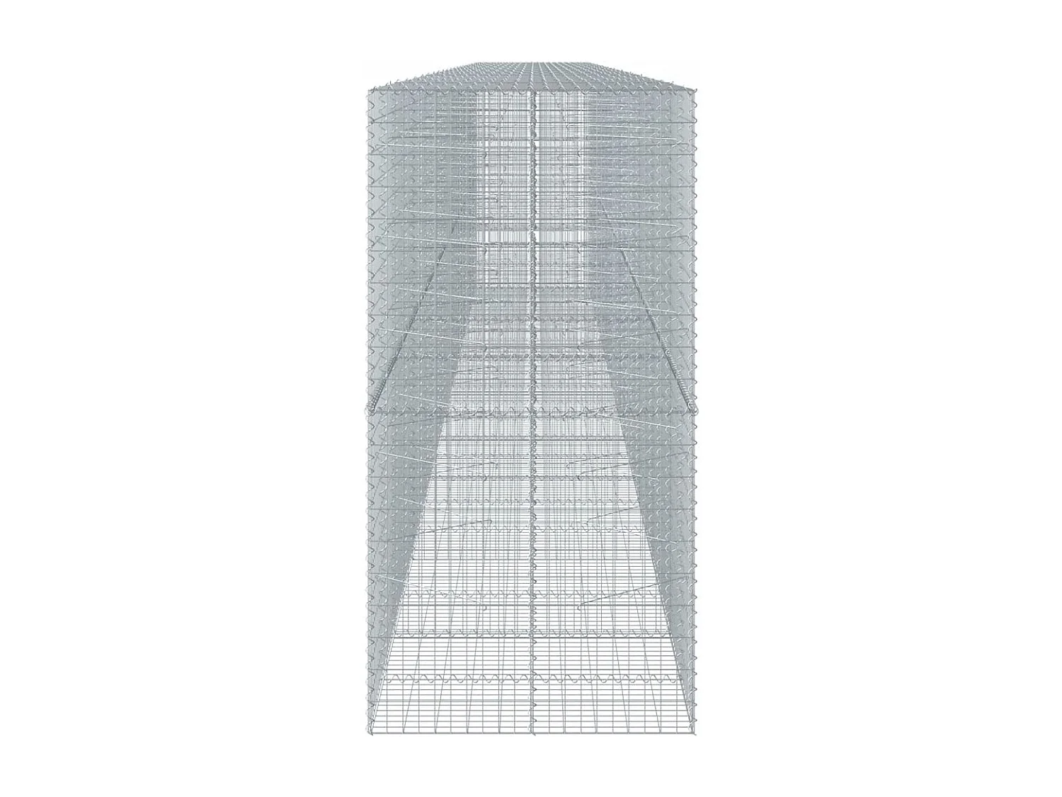 Panier gabion avec couvercle 1100x100x200 cm fer galvanisé