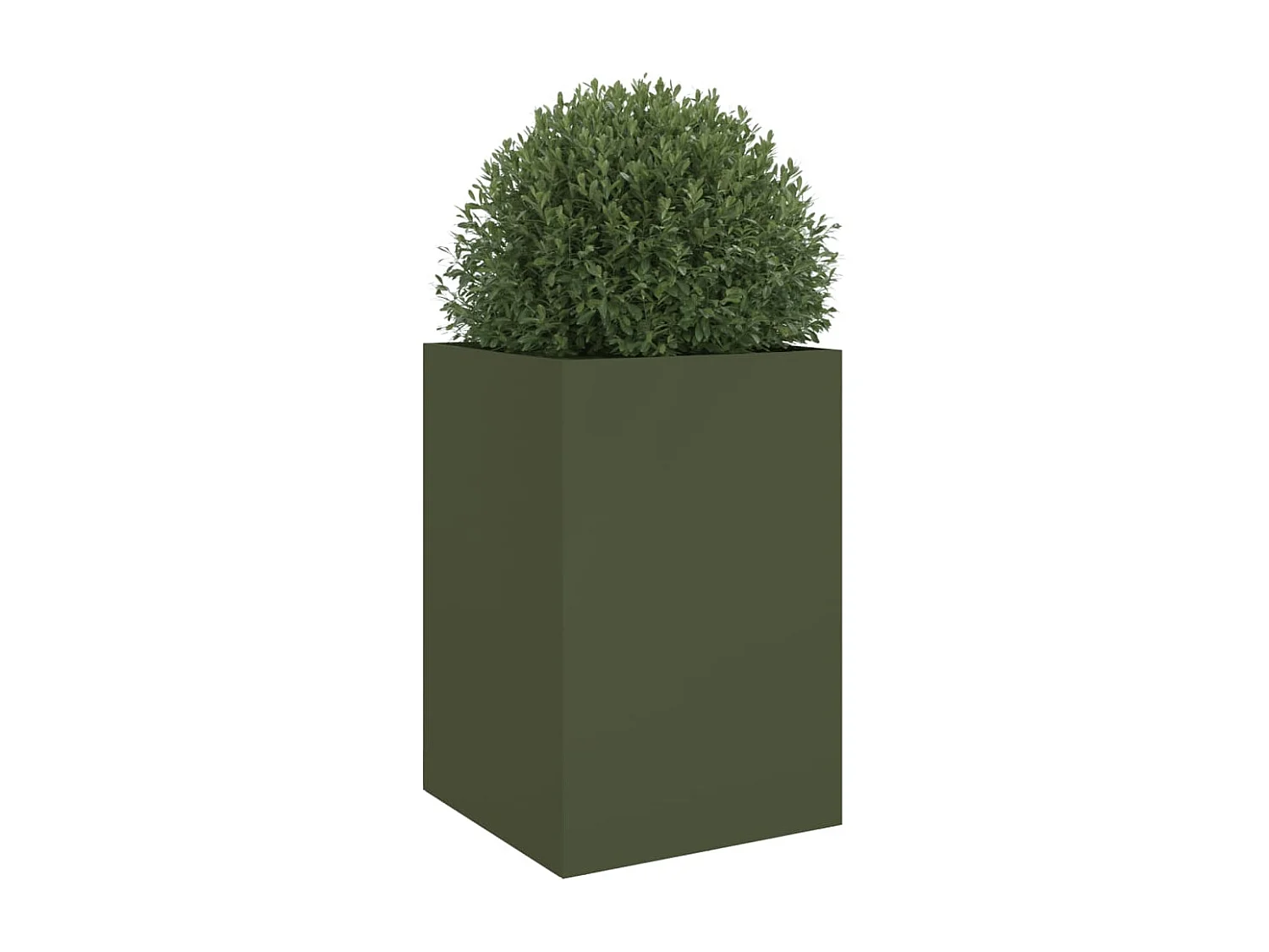 Jardinière vert olive 52x48x75 cm acier