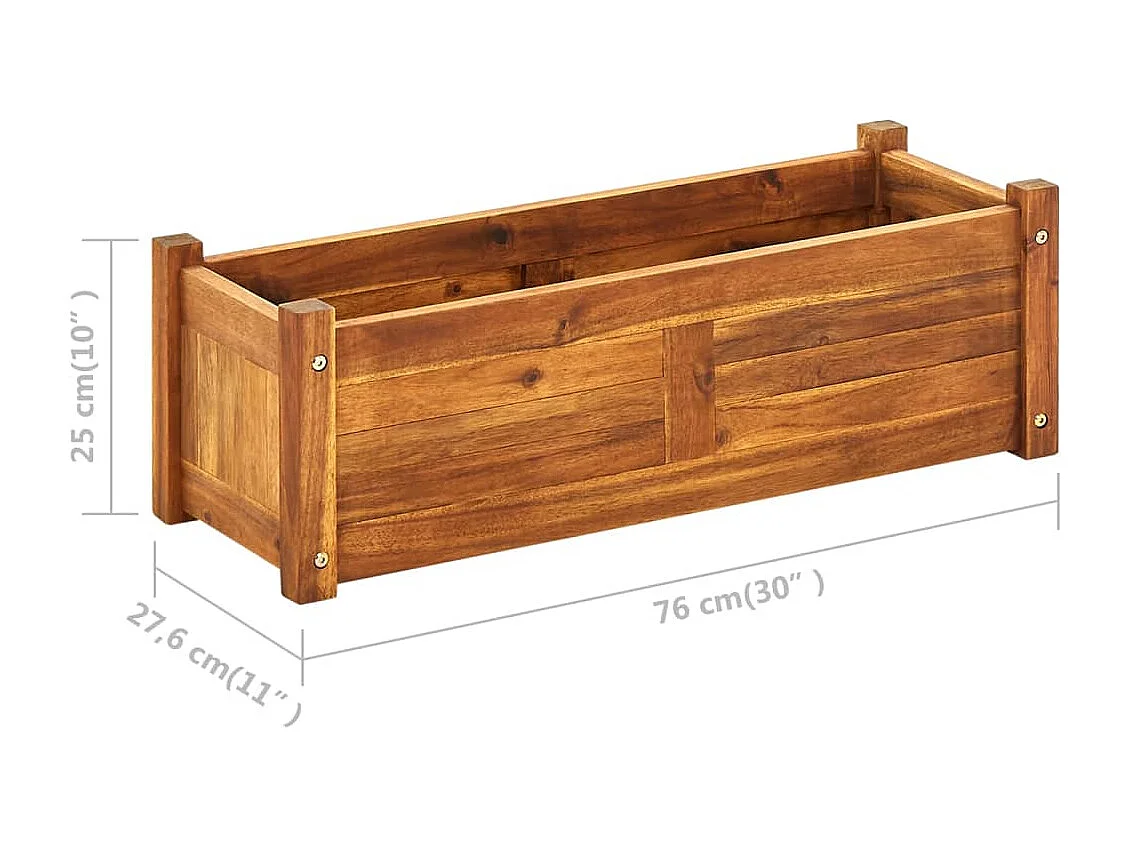 Lit surélevé de jardin Bois d'acacia 76x27,6x25 cm
