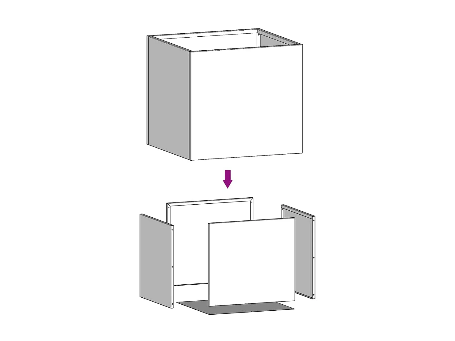 Vasos/floreiras 2 pcs 32x30x29 cm aço branco