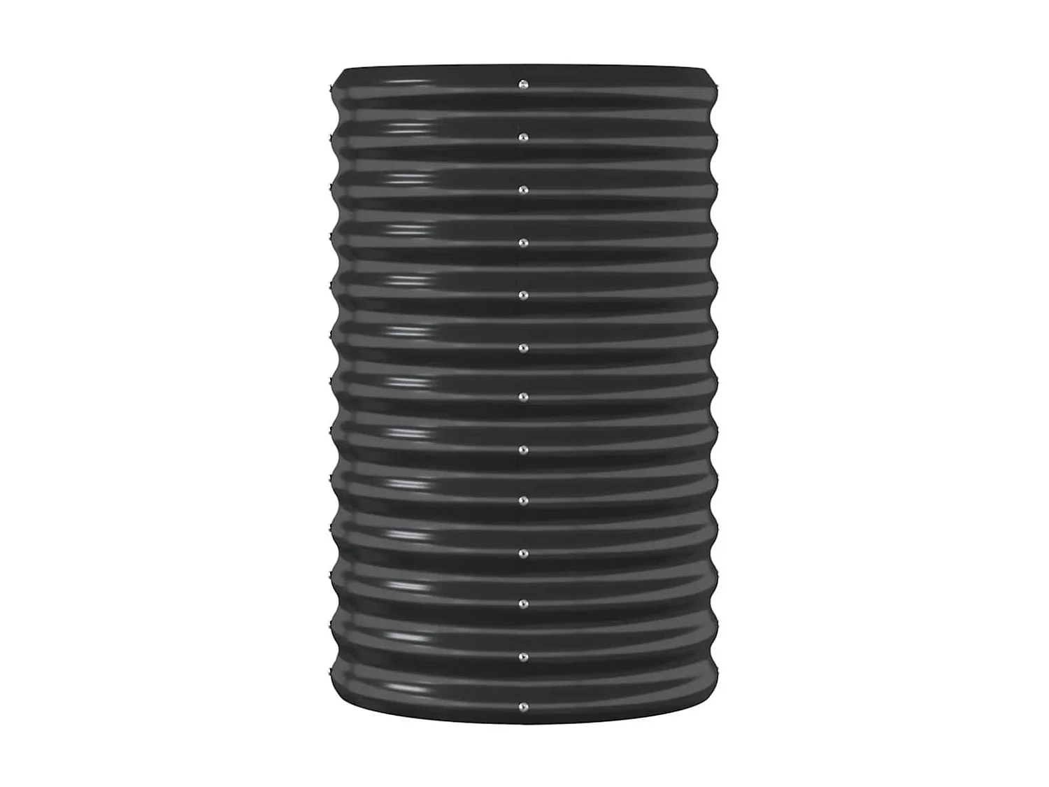 Canteiro elevado jardim 114x40x68 aço revestido a pó antracite