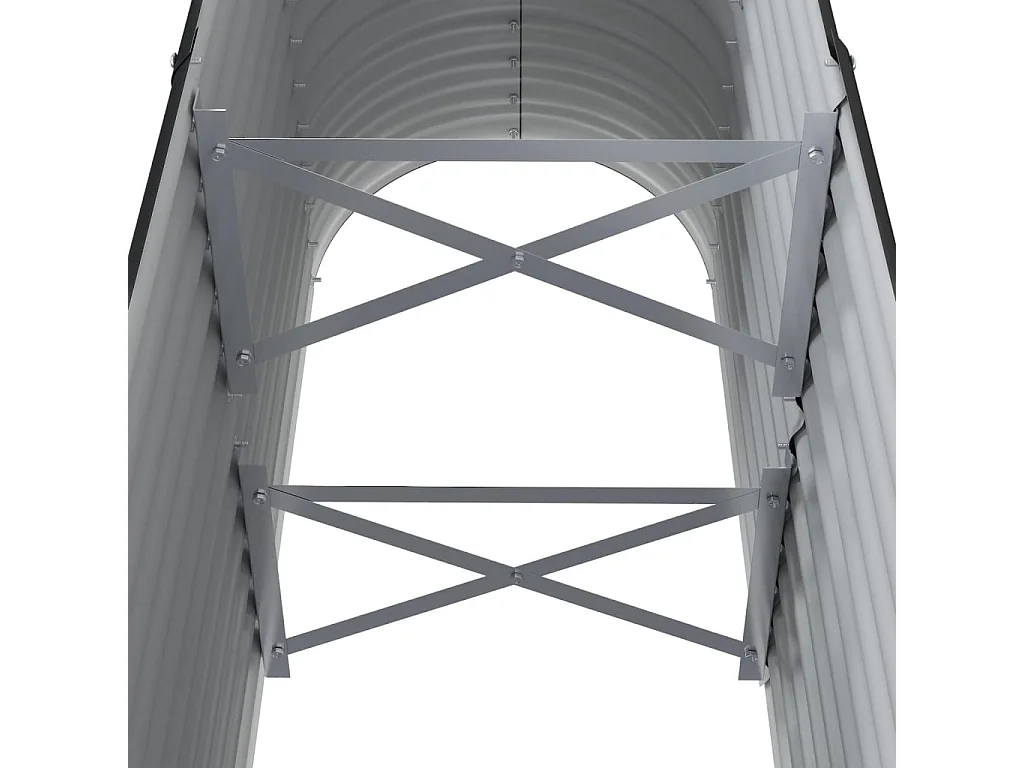 Canteiro elevado jardim 114x40x68 aço revestido a pó antracite