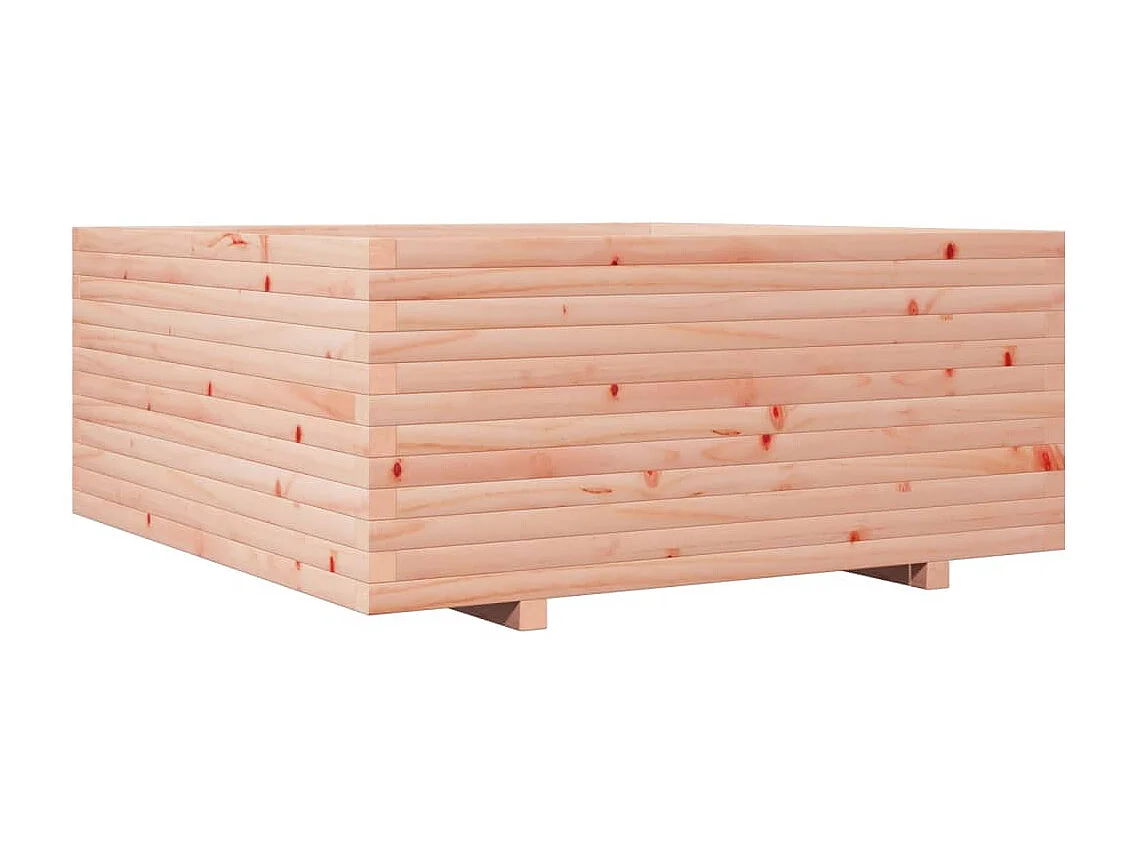 Vaso/floreira de jardim 110x110x49,5 cm madeira douglas maciça