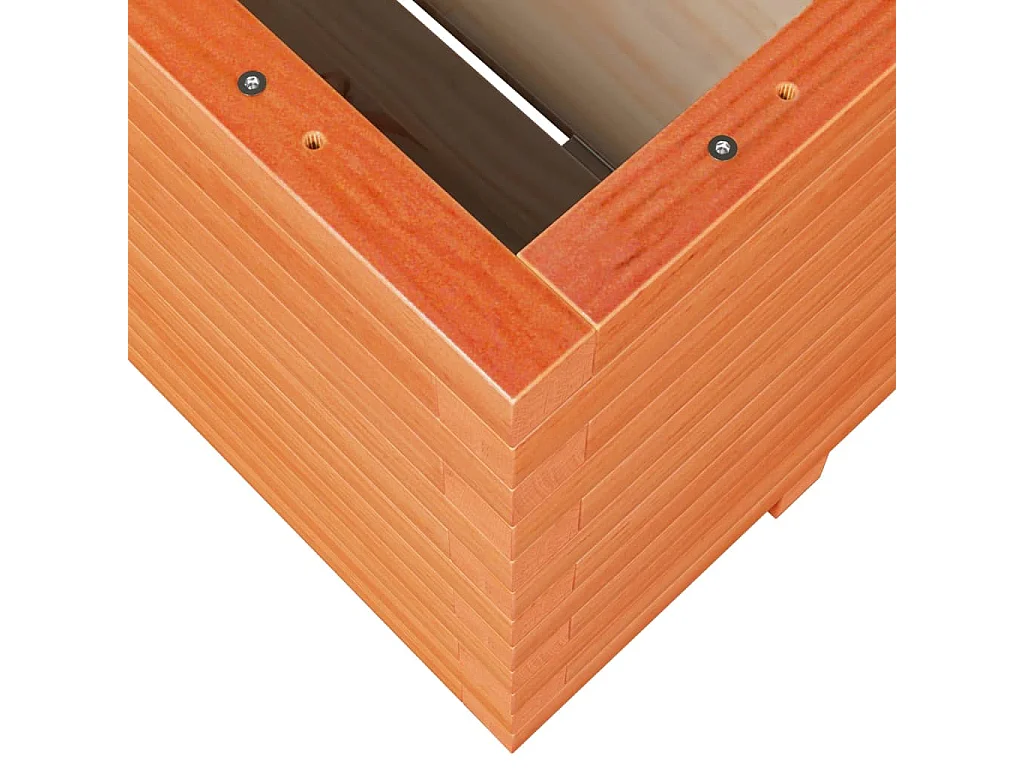 Jardinière cire marron 100x100x49,5 cm bois de pin massif