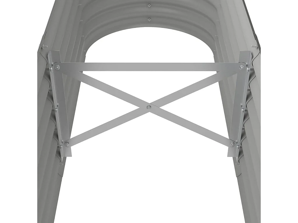 Letto Giardino Acciaio Verniciato a Polvere 152x40x36 cm Grigio