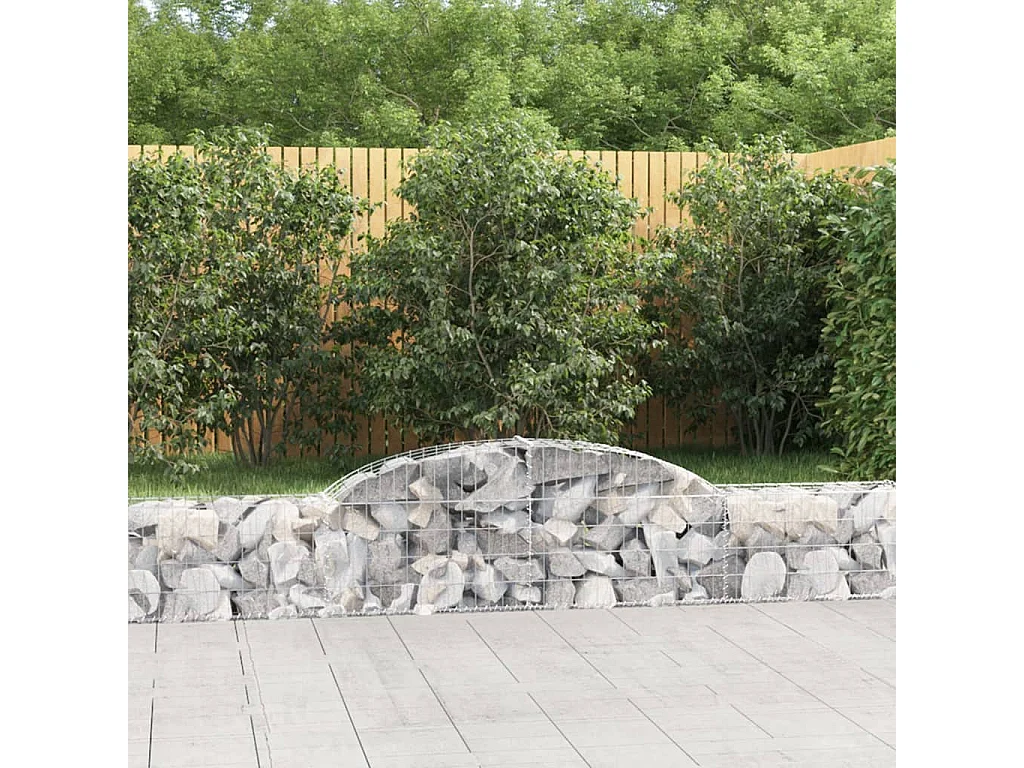 Paniers à gabions arqués 20 pcs 300x30x40/60 cm fer galvanisé