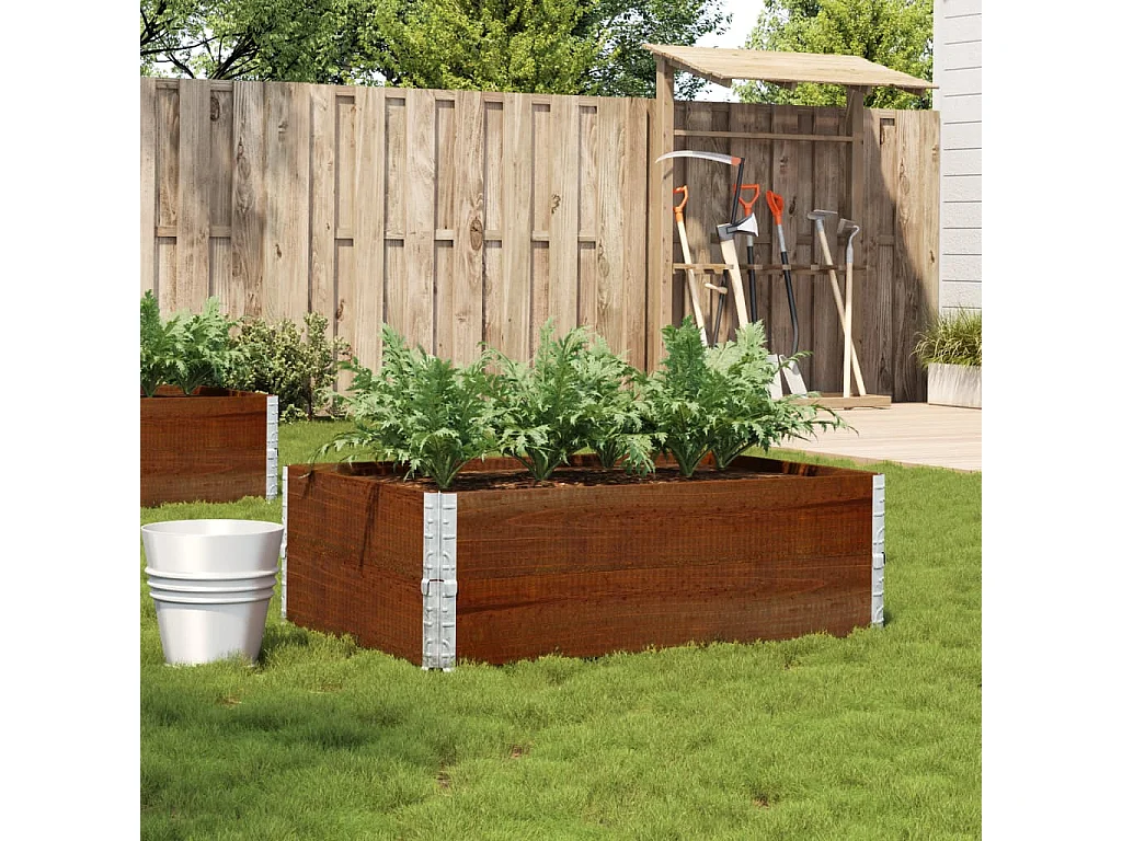 Pflanzkasten Braun 120x80 cm Massivholz Kiefer