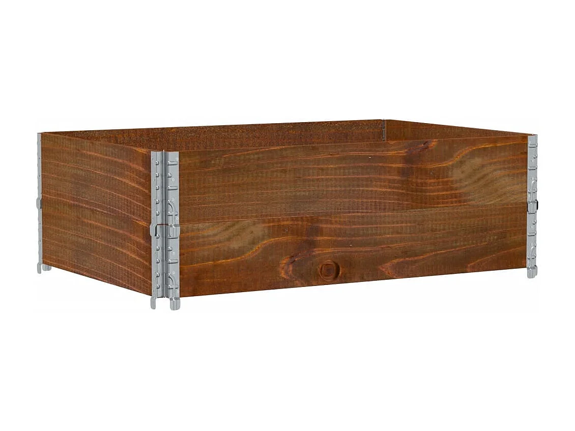 Pflanzkasten Braun 120x80 cm Massivholz Kiefer