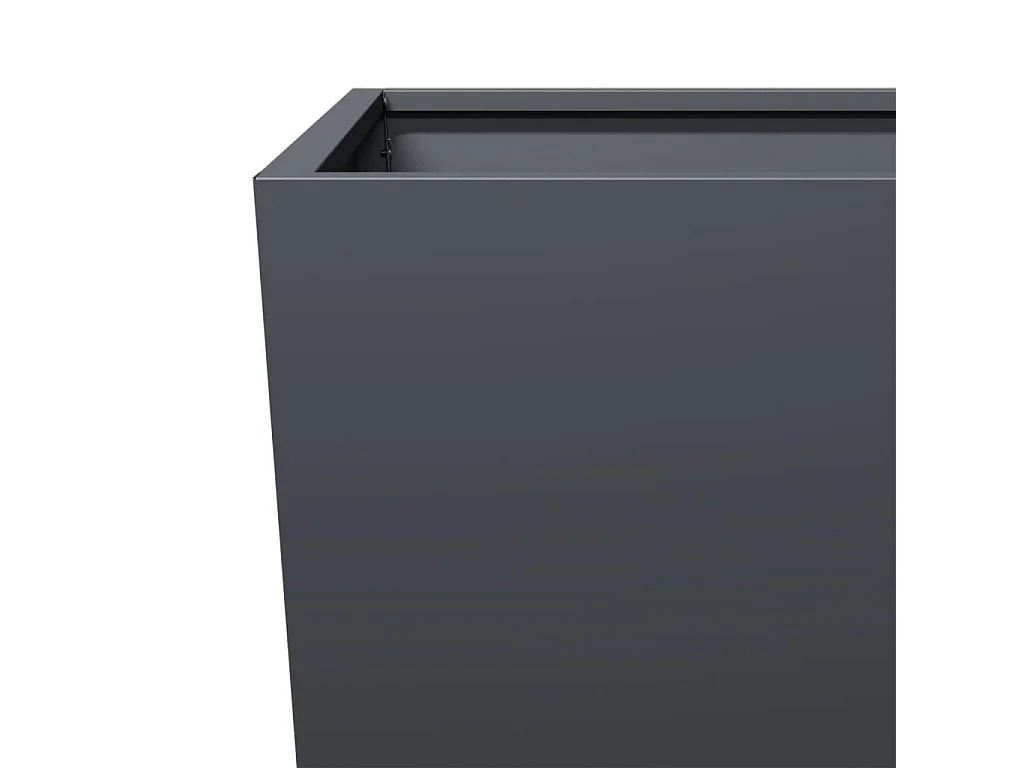 Jardinières 2 pcs anthracite 45x45x75 cm acier