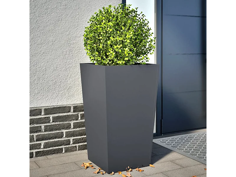Jardinières 2 pcs anthracite 45x45x75 cm acier