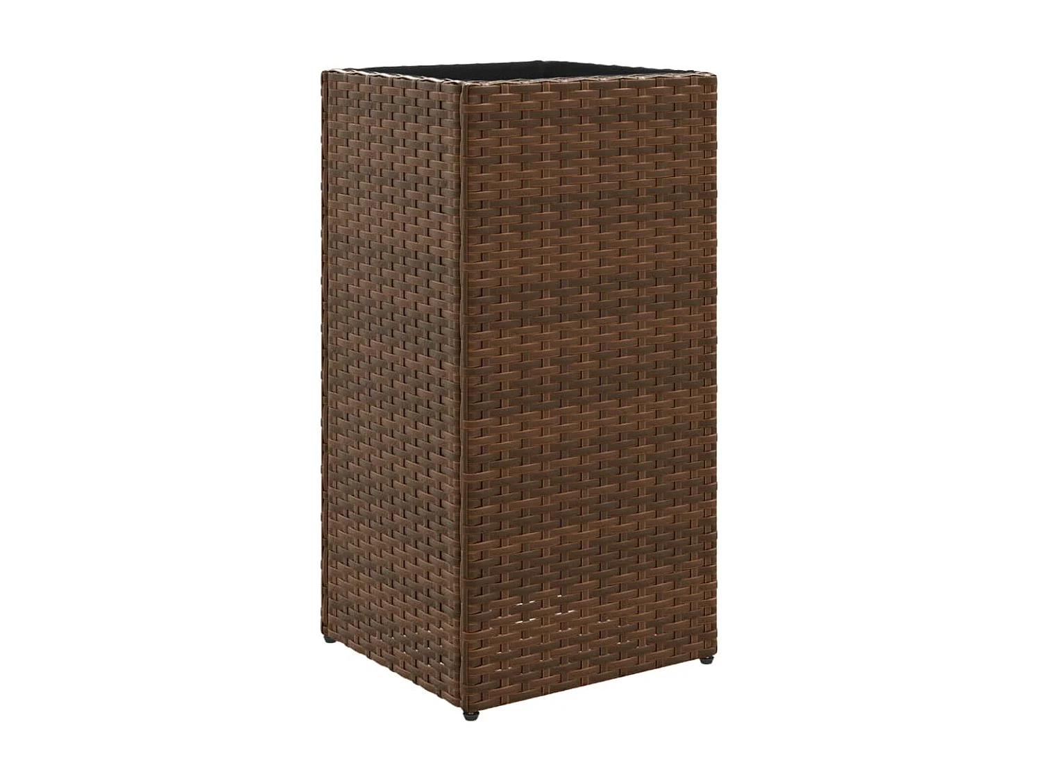 Jardinières 2 pcs marron 30x30x60 cm résine tressée