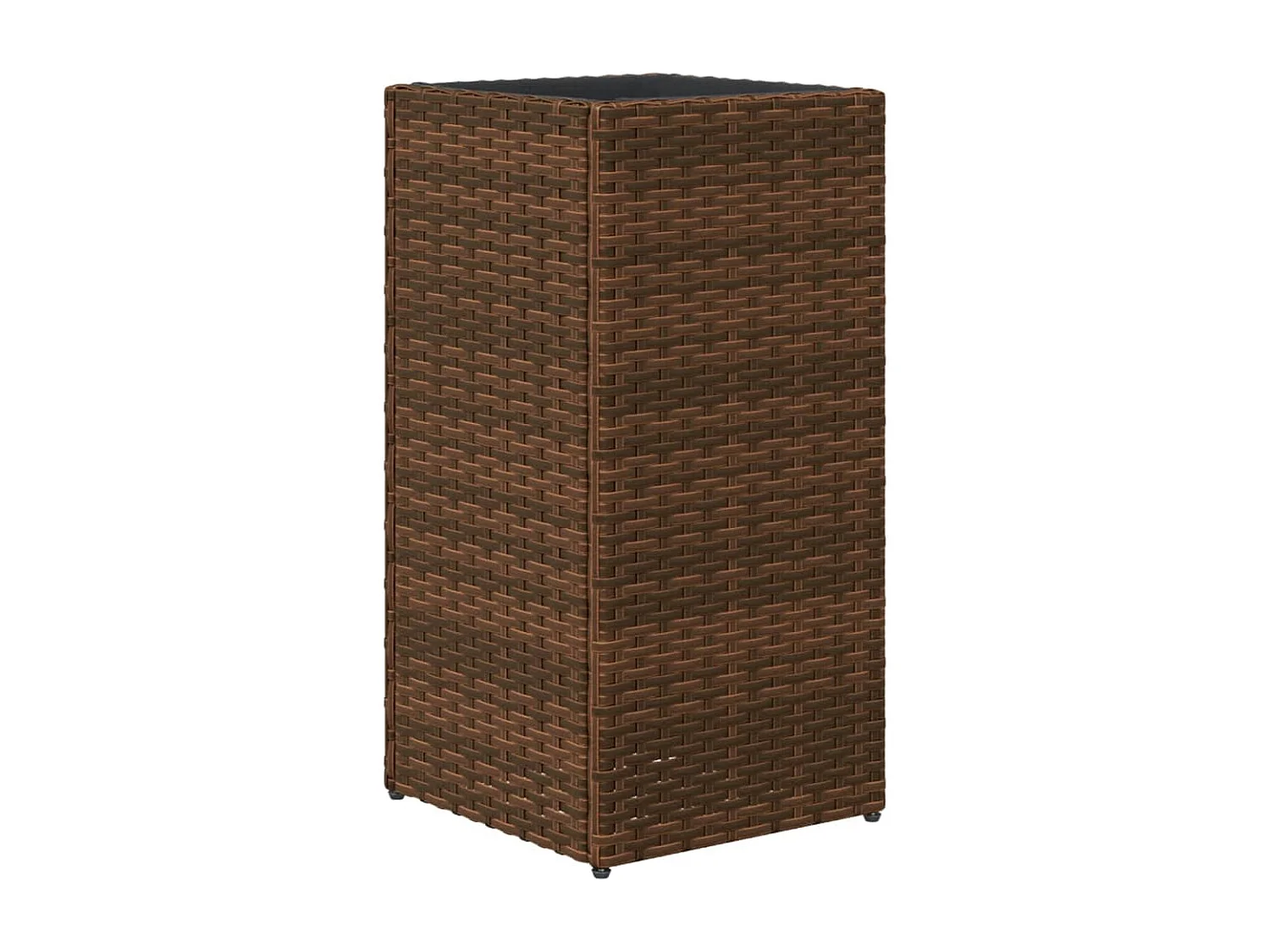 Jardinières 2 pcs marron 30x30x60 cm résine tressée