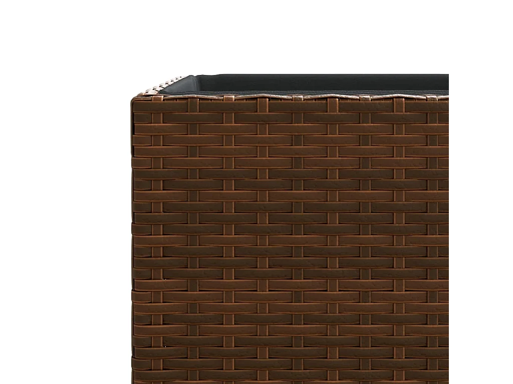 Jardinières 2 pcs marron 30x30x60 cm résine tressée