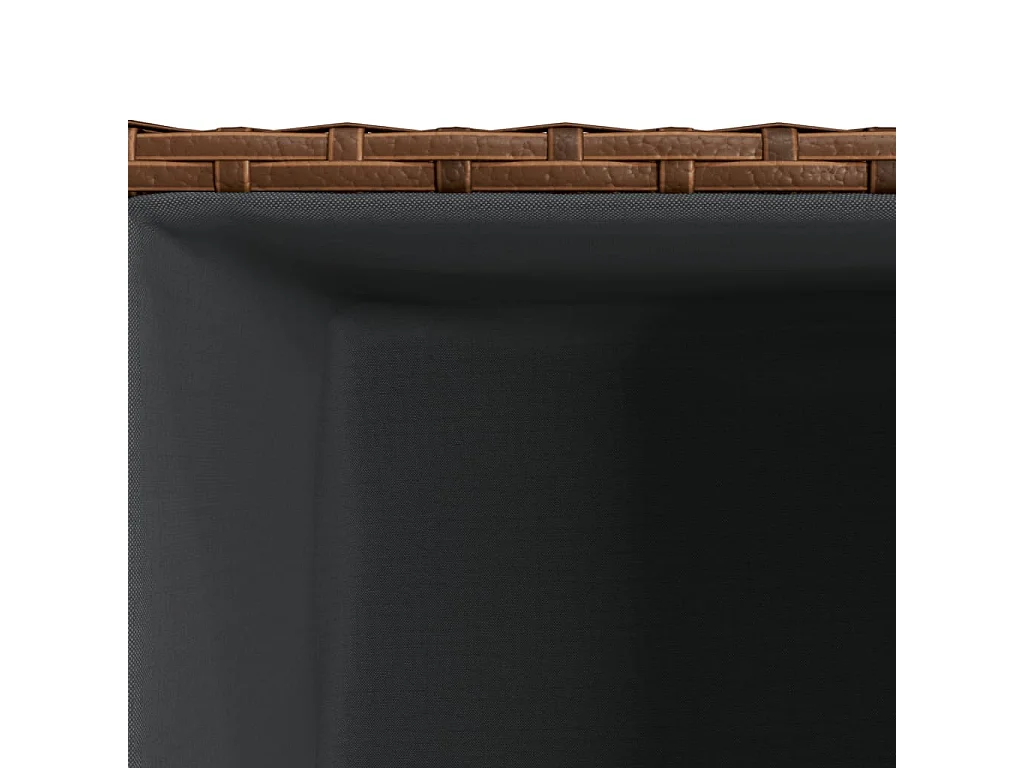 Jardinières 2 pcs marron 30x30x60 cm résine tressée