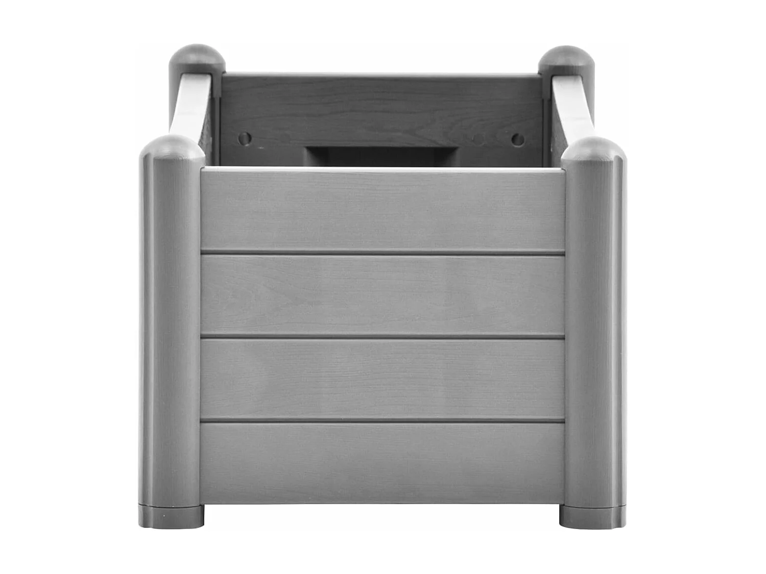 Lit surélevé de jardin PP Gris pierre 100x43x35 cm