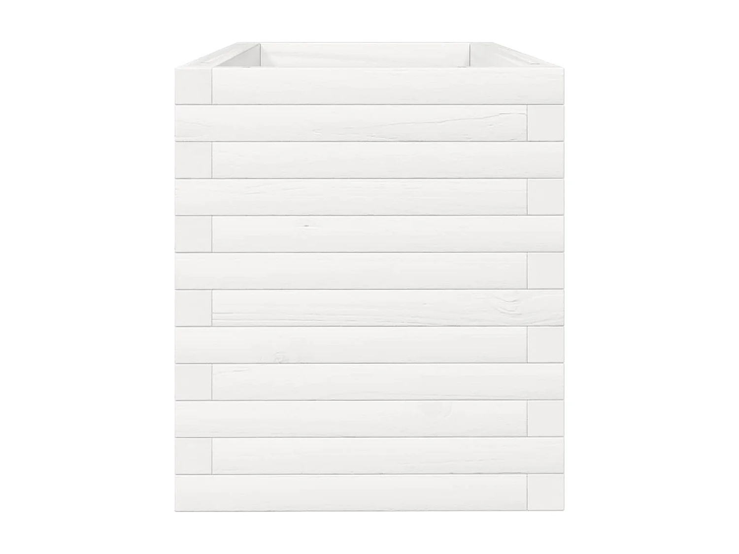 Jardinière blanc 90x40x45,5 cm bois de pin massif