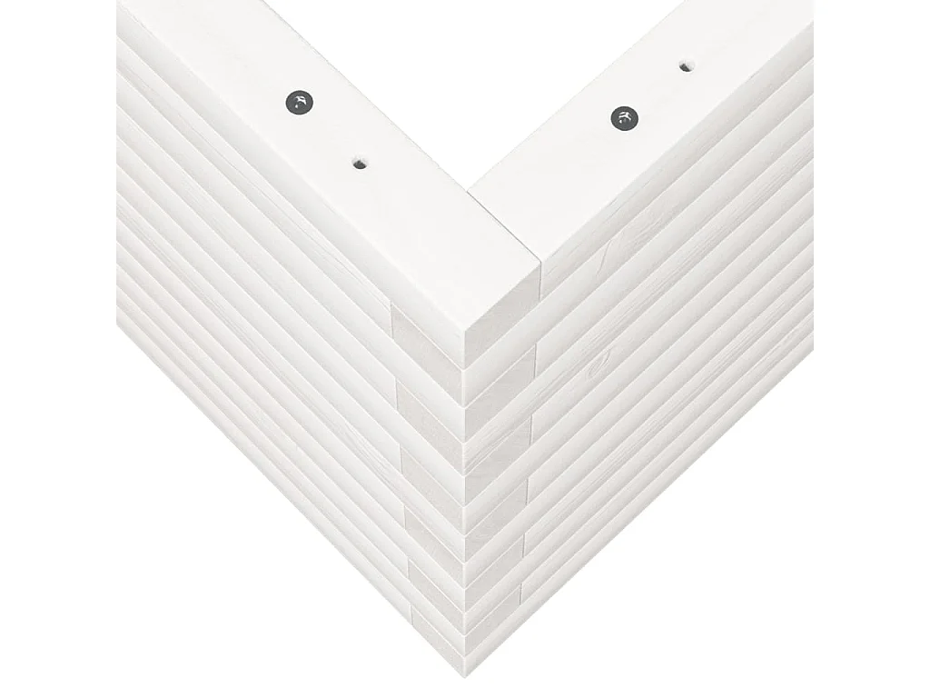 Jardinière blanc 90x40x45,5 cm bois de pin massif