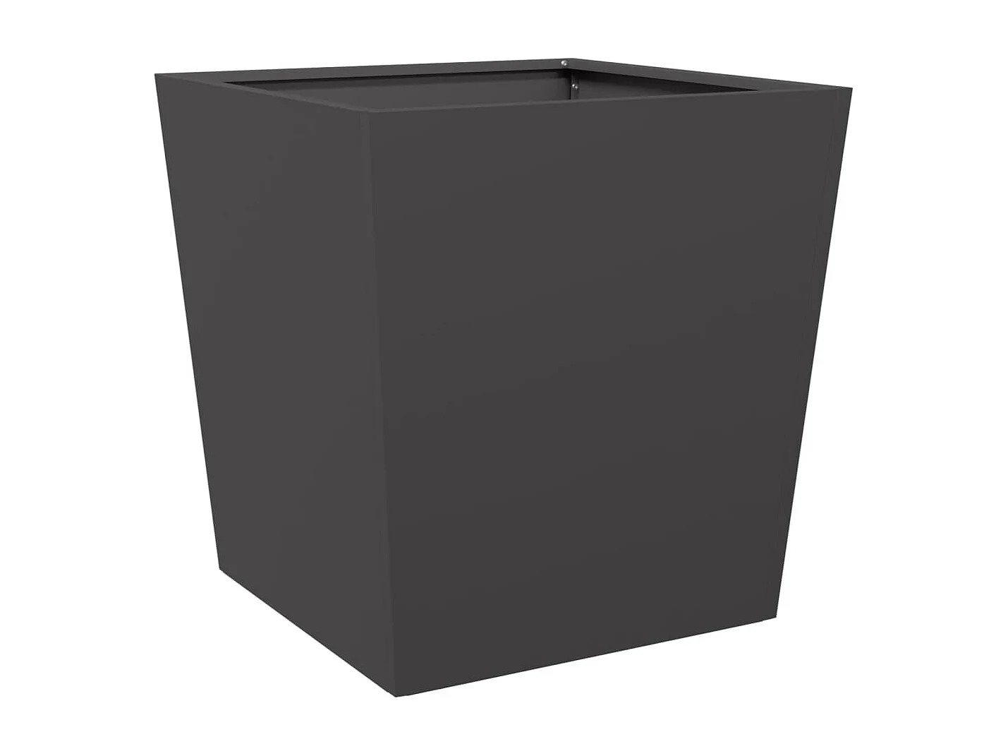 Jardinières 2 pcs noir 50x50x50 cm acier