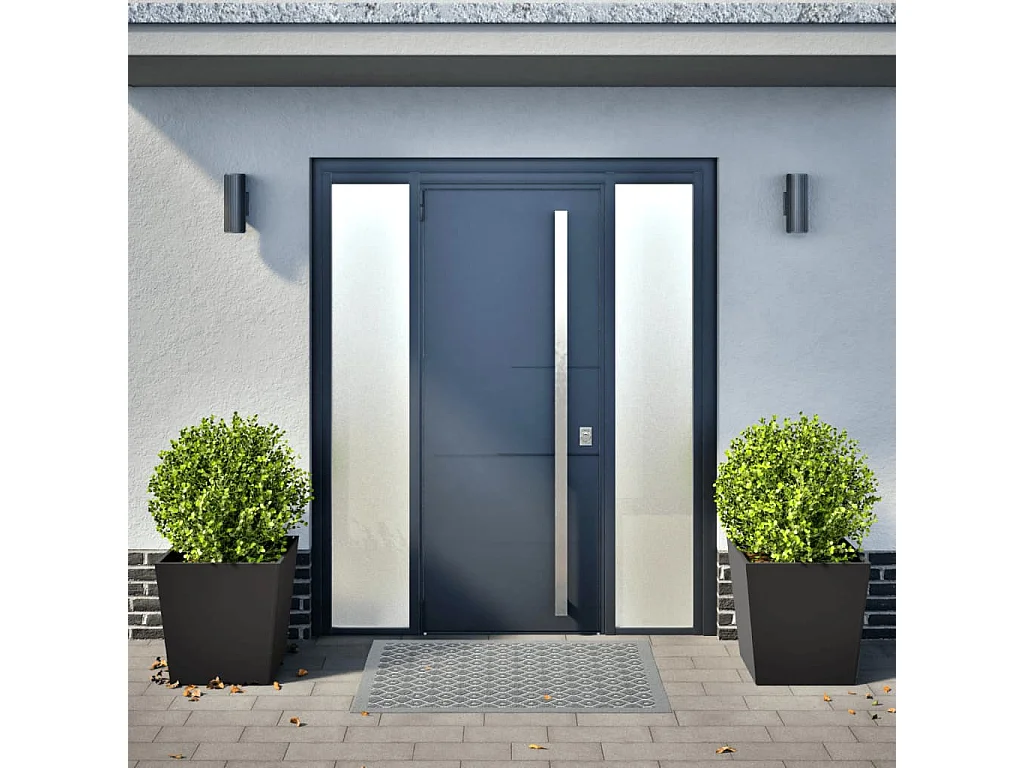 Jardinières 2 pcs noir 50x50x50 cm acier