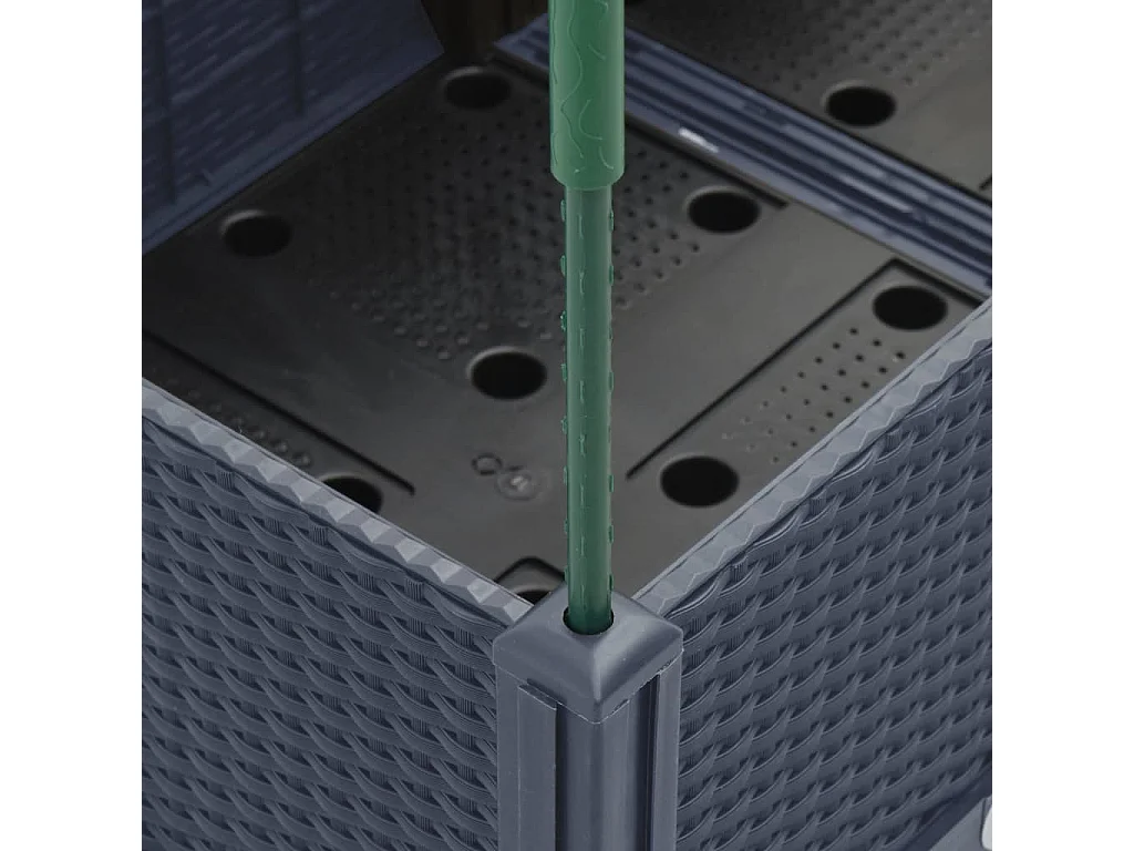 Jardinière avec treillis bleu gris 120x40x142,5 cm PP