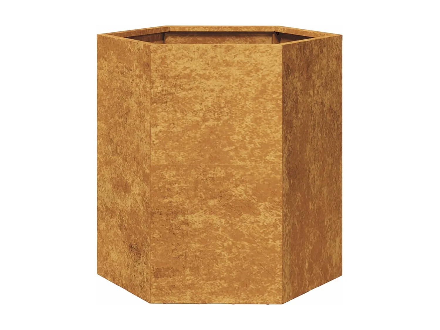 Jardinières 2 pcs hexagone 46x40x45 cm acier corten