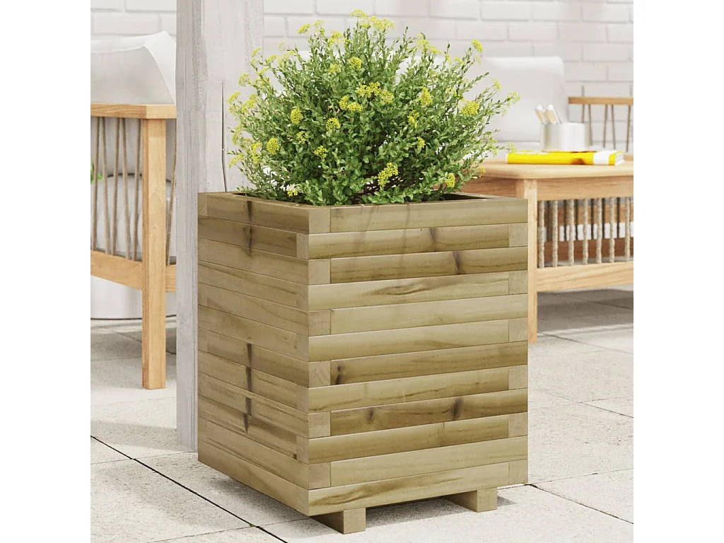Fioriera da Giardino 40x40x49,5 cm in Legno di Pino Impregnato