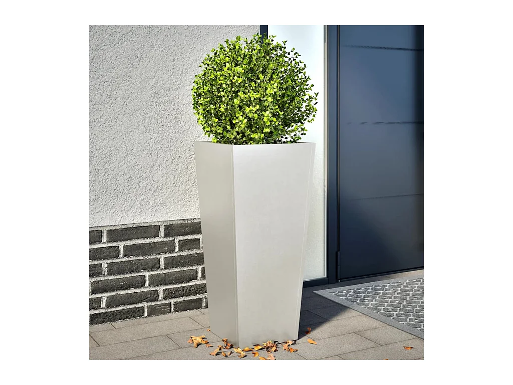 Jardinières 2 pcs 35x35x75 cm acier inoxydable
