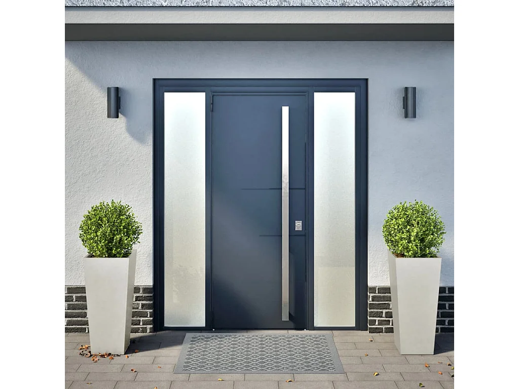 Jardinières 2 pcs 35x35x75 cm acier inoxydable