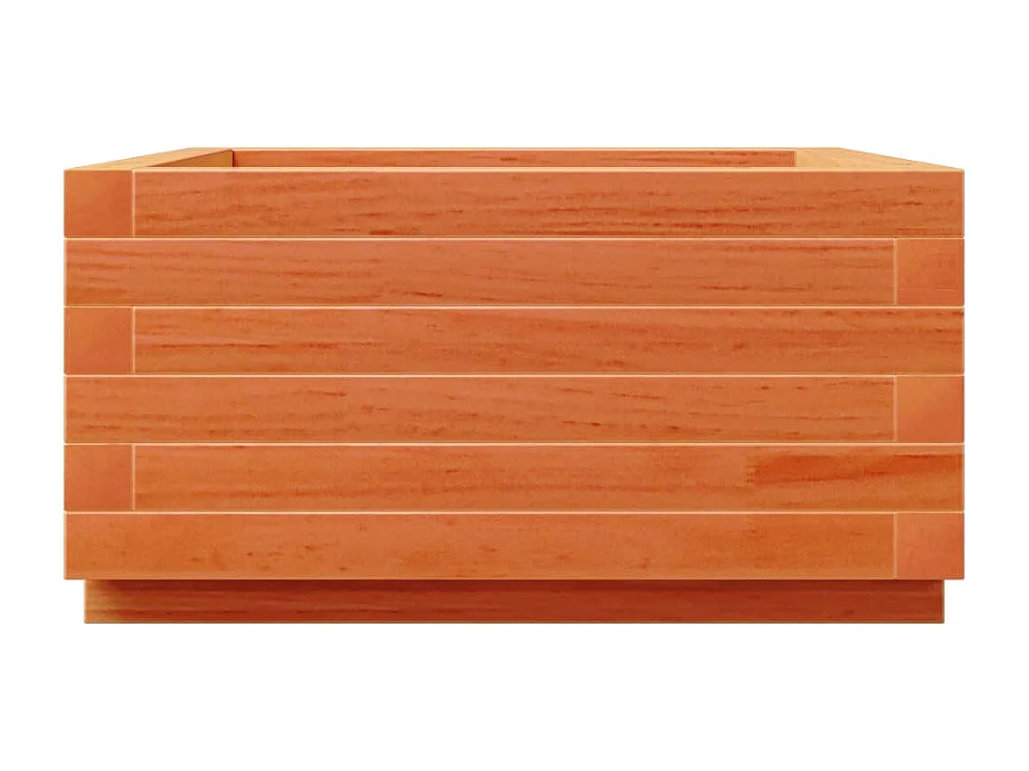 Pflanzkübel Wachsbraun 50x50x26,5 cm Massivholz Kiefer