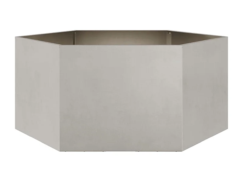 Plantenbak zeshoek 104x90x45 cm roestvrijstaal