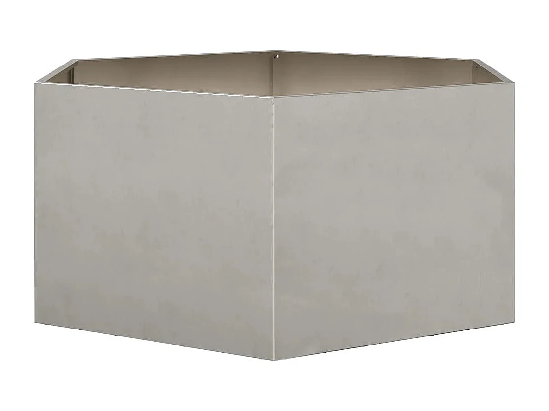 Jardinière hexagone 104x90x45 cm acier inoxydable