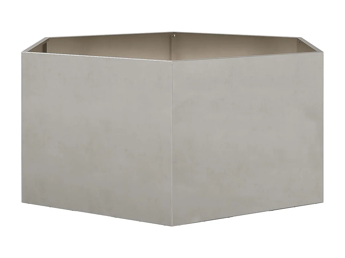 Jardinière hexagone 104x90x45 cm acier inoxydable