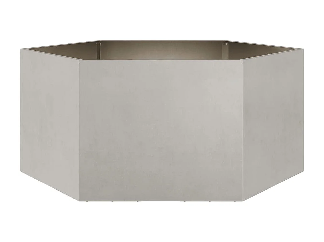 Jardinière hexagone 104x90x45 cm acier inoxydable